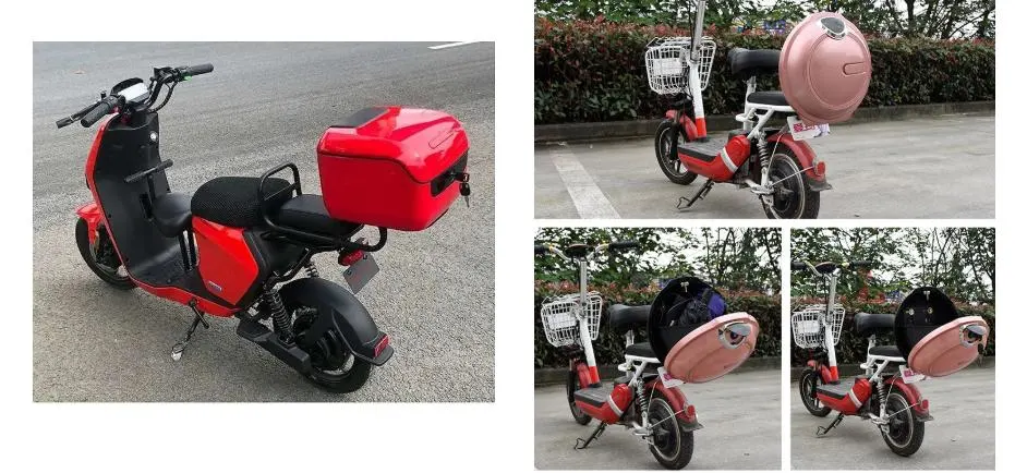 Large Capacity 42L Rear Box Wholesale Scooter Top Box Motorcycle Luggage Rear Tail Box Motorcycle Food Delivery Box Scooter Cargo Box Electric Vehicle Parts